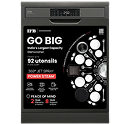 IFB Neptune VX16 16 Place Settings Free Standing Dishwasher with Ion Technology (No Pre-rinse Required, Inox Grey)